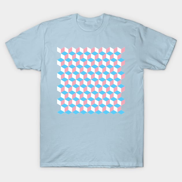 Subtle Transgender Pride Colors T-Shirt by Porcupine and Gun